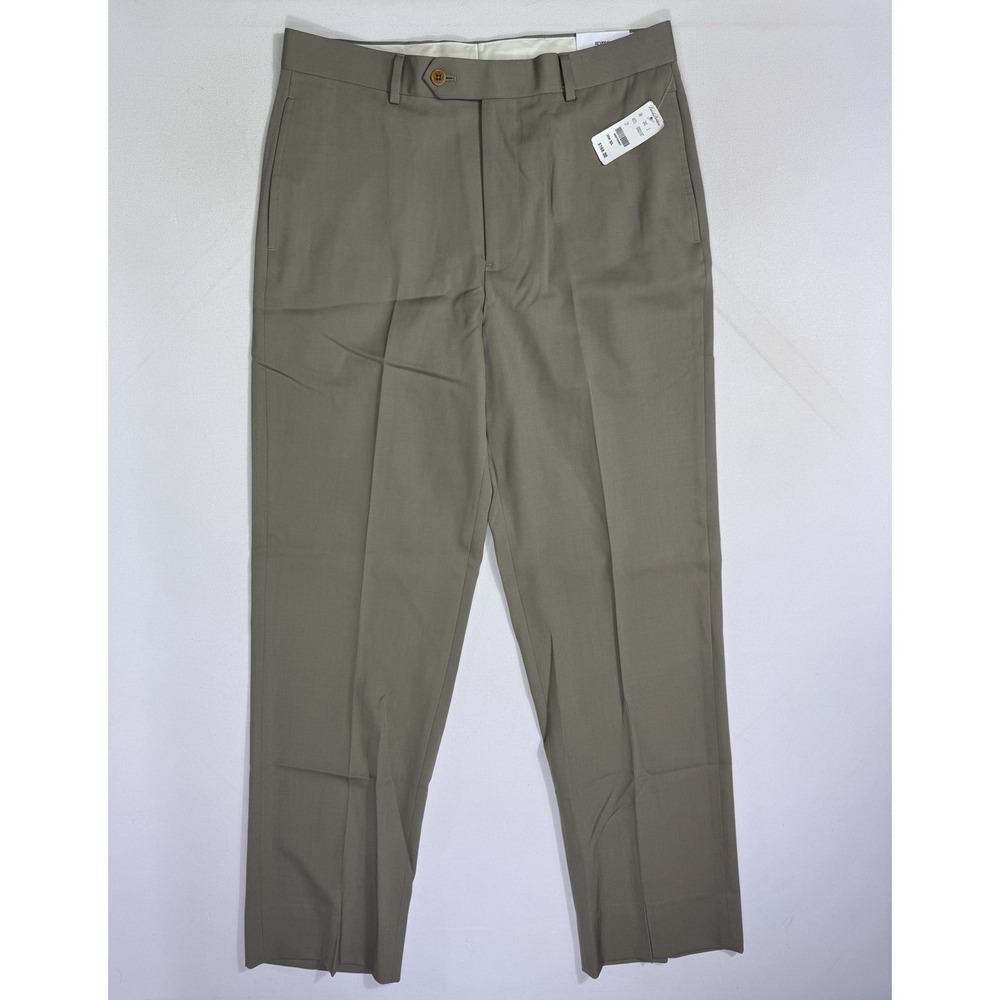 Brooks Brothers Wool Dress Pants Beige Madison Fit Men's 33x32 (33x31) NWT